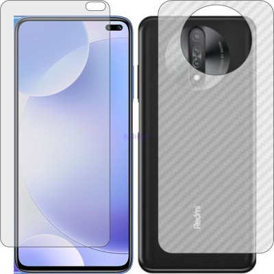 Fasheen Front and Back Tempered Glass for XIAOMI REDMI K30I 5G (Front Matte Finish & Back 3d Carbon Fiber)(Pack of 2)