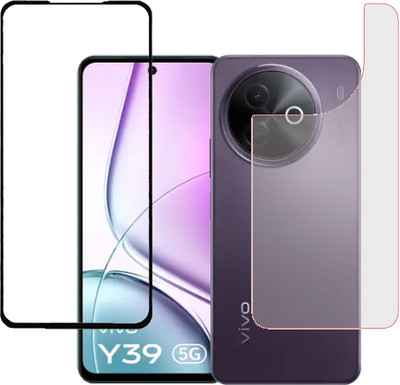 HOBBYTRONICS Front and Back Tempered Glass for vivo Y39 5G(Pack of 1)