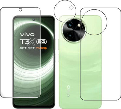 chakoor Front and Back Tempered Glass for Vivo T3x 5G(Pack of 3)