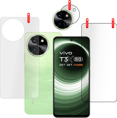 ARKEIS Front and Back Tempered Glass for vivo t3x 5g(Pack of 3)