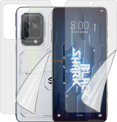 MOBART Front and Back Tempered Glass for MI BLACK SHARK 5 PRO (Edge To Edge TPU, Full Coverage)(Pack of 1)