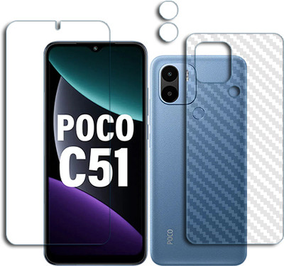 ARBAN Front and Back Tempered Glass for Poco C51 FRONTBACK TEMPERED GUARD(Pack of 1)