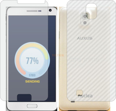 TELTREK Front and Back Tempered Glass for AUXUS NUCLEA N2 (Front Matte Finish & Back 3d Carbon Fiber)(Pack of 2)