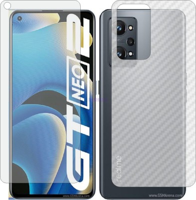 Fasheen Front and Back Tempered Glass for REALME GT NEO 2 RMX3370 (Front Matte Finish & Back 3d Carbon Fiber)(Pack of 2)