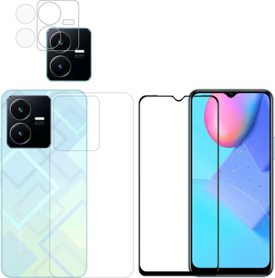 Vatsin Front and Back Tempered Glass for ViVO Y22(Pack of 3)