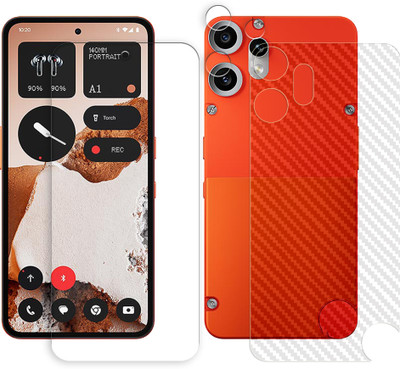SOMTONE Edge To Edge Tempered Glass for Nothing CMF Phone 2 Pro 5G Tempered Glass Screen Protector | Anti-Scratch | Edge to Edge Full Coverage | 9H Hardness (1 FRONT SCREEN GUARD + 1 BACK CARBON FIBER SKIN + 1 CAMERA LENS PROTECTOR)(Pack of 1)