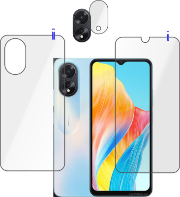 PONDRIK Front and Back Tempered Glass for Oppo A18, Oppo A38(Pack of 3)