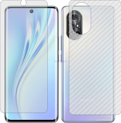 Fasheen Front and Back Tempered Glass for HUAWEI HONOR V40 LITE (Front Matte Finish & Back 3d Carbon Fiber)(Pack of 2)