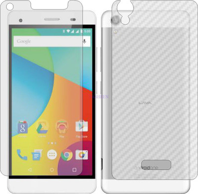 Fasheen Front and Back Tempered Glass for LAVA IRIS PIXEL V1 (Front Matte Finish & Back 3d Carbon Fiber)(Pack of 2)
