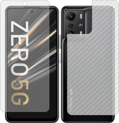Fasheen Front and Back Tempered Glass for INFINIX 0 5G X6815 (Front Matte Finish & Back 3d Carbon Fiber)(Pack of 2)