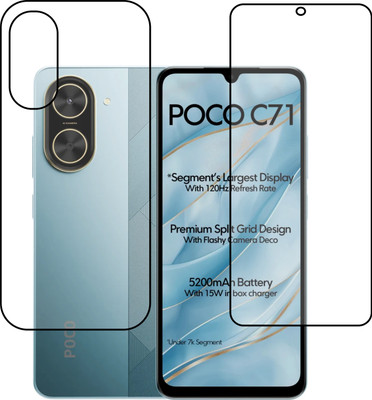 chakoor Front and Back Tempered Glass for POCO C71 5g(Pack of 2)