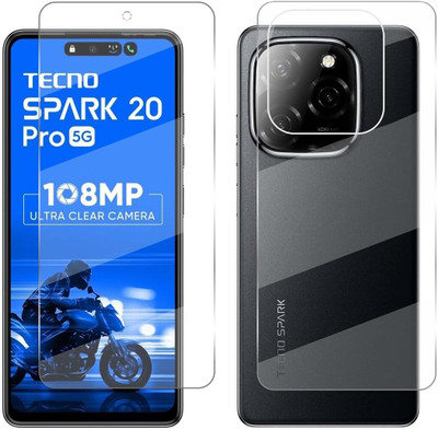 4 YARDS Front and Back Tempered Glass for Tecno Spark 20 Pro 5G(Pack of 1)