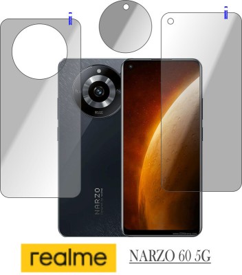 PONDRIK Front and Back Tempered Glass for realme narzo 60 5G(Pack of 3)