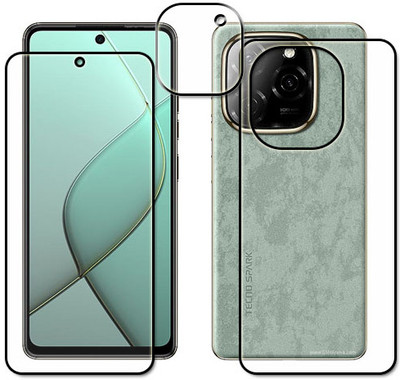 tombik Front and Back Tempered Glass for 92zd-Tecno Spark 20 Pro 5G-fb,lens(Pack of 3)
