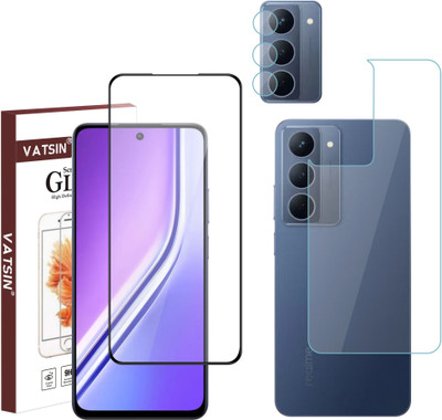 Vatsin Front and Back Tempered Glass for Realme P3X(Pack of 3)