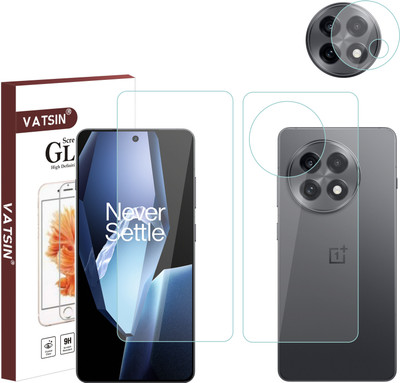 Vatsin Front and Back Tempered Glass for OnePlus 13R(Pack of 3)