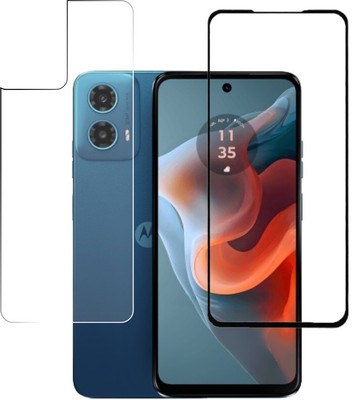 CXRTOPIL Front and Back Tempered Glass for MOTOROLA MOTO G34 5G, MOTO G34 5G(Pack of 3)