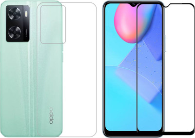 Vatsin Front and Back Tempered Glass for Oppo A77s(Pack of 2)