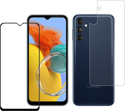 Vatsin Front and Back Tempered Glass for Samsung Galaxy F15 5G, Samsung Galaxy F15 5G [With Rear Camera Lens Guard](Pack of 3)