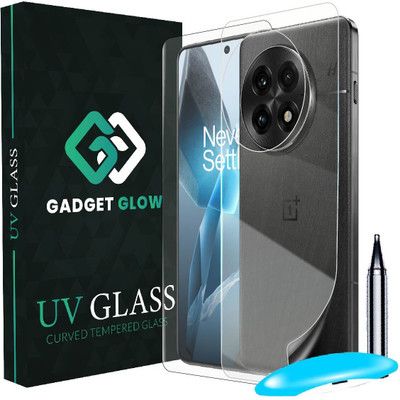 Gadget Glow Front and Back Tempered Glass for OnePlus 13 5G, OnePlus 13, 1+ 13 5G, UV Tempered Glass with Back Nano Fiber Guard(Pack of 2)