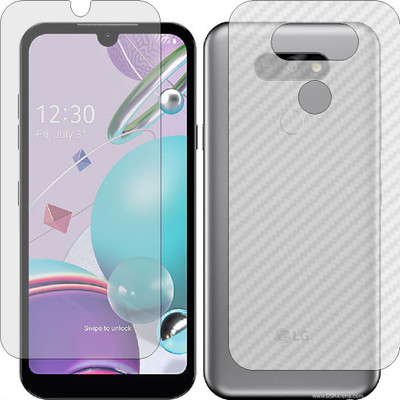 Fasheen Front and Back Tempered Glass for LG K31(Pack of 2)