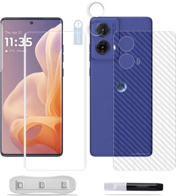 DOWRVIN Front and Back Tempered Glass for MOTOROLA MOTO G85 5G UV FRONT AND BACK CAMERA LENS TEMPERED GLASS(Pack of 3)