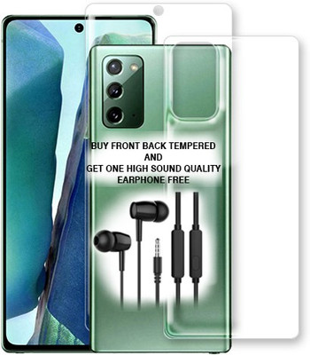 SOMTONE Front and Back Tempered Glass for Samsung Galaxy Note20 FRONT BACK TEMPERED GLASS BUY AND GET EARPHONE FREE(Pack of 1)