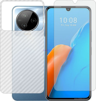 Fasheen Front and Back Tempered Glass for INFINIX NOTE 12 PRO X676B (Front Matte Finish & Back 3d Carbon Fiber)(Pack of 2)