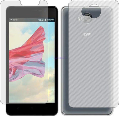 Fasheen Front and Back Tempered Glass for LYF WIND 4S (Front Matte Finish & Back 3d Carbon Fiber)(Pack of 2)