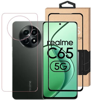 ECMERED Front and Back Tempered Glass for Realme C65 5G(Pack of 1)