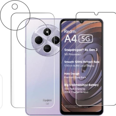KHWABEEDA Front and Back Tempered Glass for POCO C75 5G FRONT AND BACK (C) TEMPERED GLASS(Pack of 3)