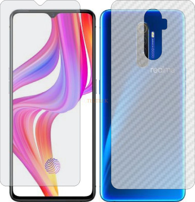 TELTREK Front and Back Tempered Glass for OPPO RMX1931 REALME X2 PRO (Front Matte Finish & Back 3d Carbon Fiber)(Pack of 2)