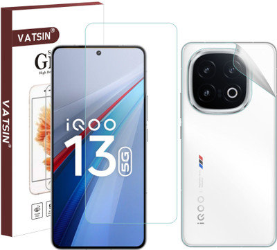 Vatsin Front and Back Tempered Glass for iQOO 13 5G(Pack of 2)