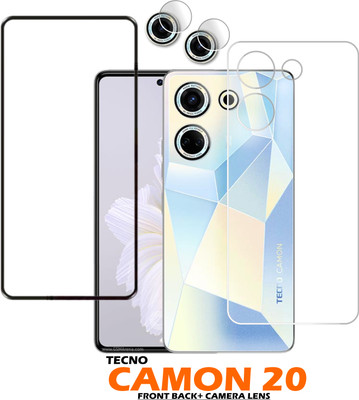 Olonga Front and Back Tempered Glass for TECNO CAMON 20(Pack of 3)