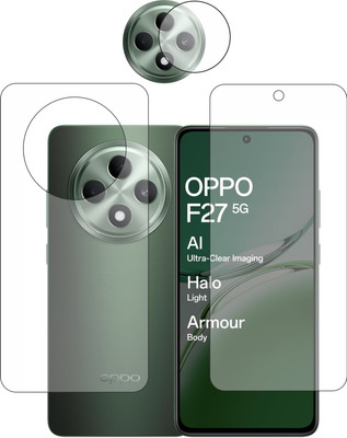 DORADO SHIELD Front and Back Tempered Glass for oppo f27 5g(Pack of 2)
