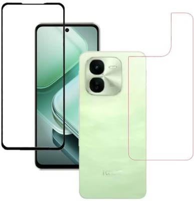 ECMERED Front and Back Tempered Glass for iQOO Z9x 5G, iQOO Z9x(Pack of 1)