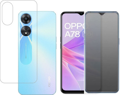 4 YARDS Front and Back Tempered Glass for Oppo A78 5G (Matte Finish)(Pack of 1)