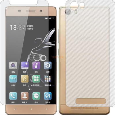 TELTREK Front and Back Tempered Glass for GIONEE MARATHON M5 LITE (Front Matte Finish & Back 3d Carbon Fiber)(Pack of 2)