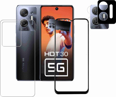 KANCHA Front and Back Tempered Glass for INFINIX HOT 30 5G(Pack of 1)