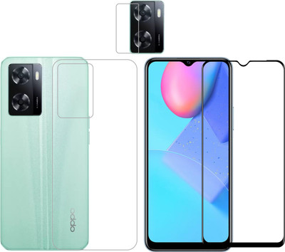 Vatsin Front and Back Tempered Glass for Oppo A77s(Pack of 3)