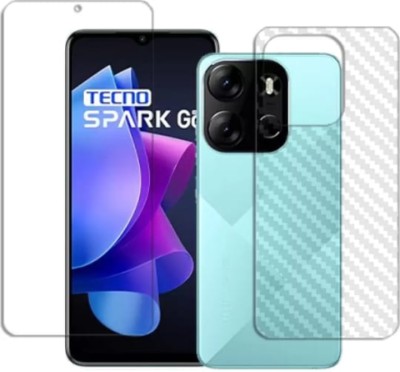 KHWABEEDA Front and Back Tempered Glass for TECNO SPARK GO 2023 FRONT AND BACK TEMPERED GLASS(Pack of 2)