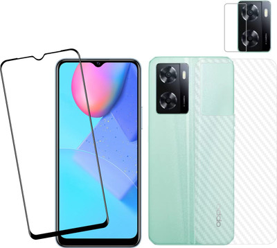Vatsin Front and Back Tempered Glass for Oppo A77s(Pack of 3)