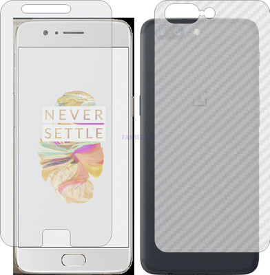 Fasheen Front and Back Tempered Glass for ONEPLUS 5 (Front Matte Finish & Back 3d Carbon Fiber)(Pack of 2)