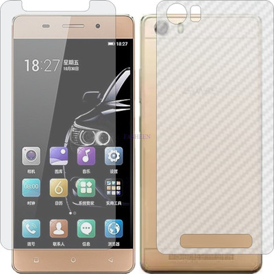 Fasheen Front and Back Tempered Glass for GIONEE MARATHON M5 PLUS (Front Matte Finish & Back 3d Carbon Fiber)(Pack of 2)