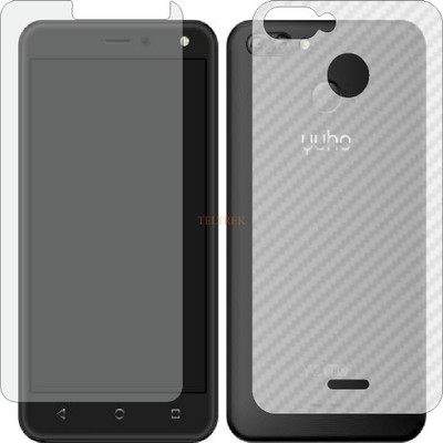 TELTREK Front and Back Tempered Glass for YUHO Y2 PRO (Front Matte Finish & Back 3d Carbon Fiber)(Pack of 2)