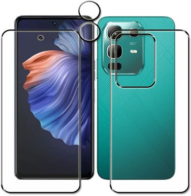tombik Front and Back Tempered Glass for 9ga-Infinix Note 50X 5G-fb,lens(Pack of 3)