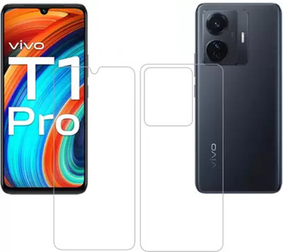 SOLIVAGANT Front and Back Tempered Glass for Vivo T1 Pro 5G(Pack of 2)