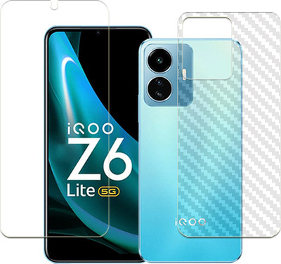 SOMTONE Front and Back Tempered Glass for iQOO Z6 Lite 5G FRONT BACK(Pack of 1)