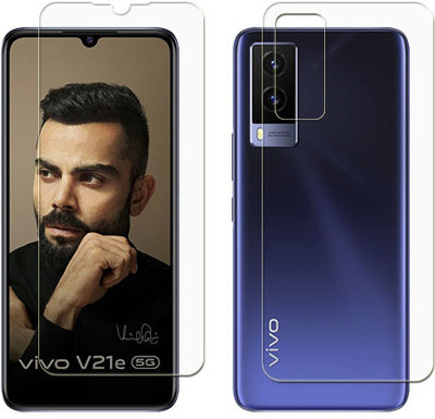 SOMTONE Front and Back Tempered Glass for Vivo V21e 5G(Pack of 1)
