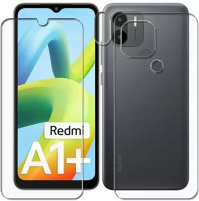 SOLIVAGANT Front and Back Tempered Glass for Redmi A1 Plus(Pack of 2)
